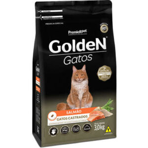 Ração Seca PremieR Pet Golden Salmão para Gatos Adultos Castrados